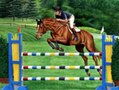 Jumper, Equine Art - Chris at the Classic